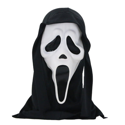 Scream Horror Mask with Hood – Halloween Costume for Adults and Teens